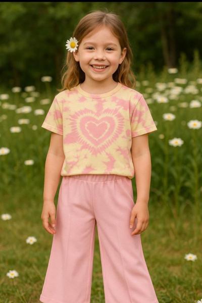 KALPLİ EBRULİ TŞÖRTLÜ KIZ İSPANYOL TAKIM  Açık Pembe