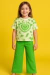 KALPLİ EBRULİ TŞÖRTLÜ KIZ İSPANYOL TAKIM  Yeşil