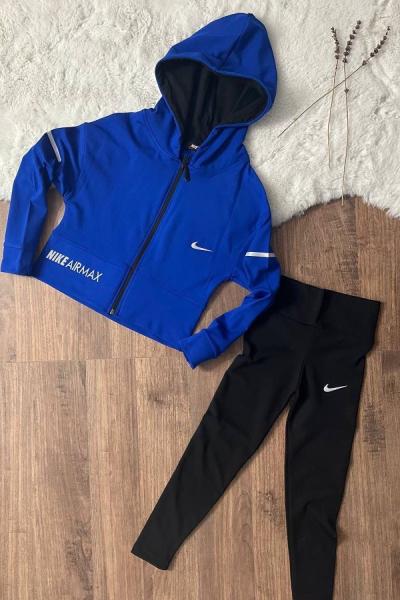 DALGIÇ KUMAŞ TAYTLI CROP TAKIM  Mavi