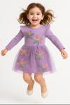 ZAMBAK TÜL KIZ ELBİSE Lila