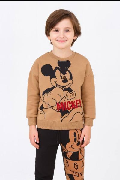 3 IP ŞARDONLU MİCKEY MOUSE TAKIM  Sütlü Kahve