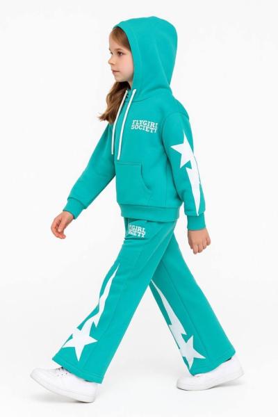 3 İP ŞARDONLU İSPANYOL PAÇA YILDIZ DETAYLI TAKIM   Su Yeşili