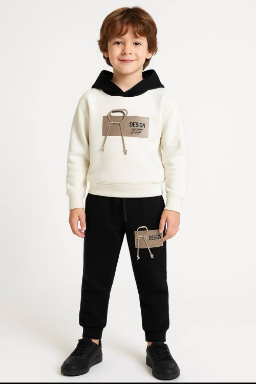 3 İP ŞARDONLU DESIGN TARZ ERKEK TAKIM Beyaz