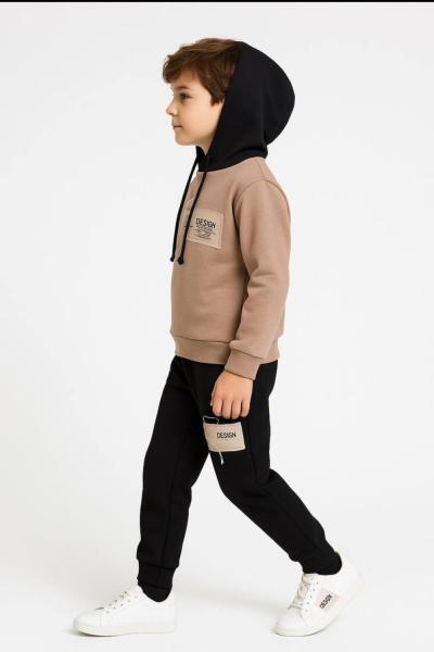 3 İP ŞARDONLU DESIGN TARZ ERKEK TAKIM Kahverengi