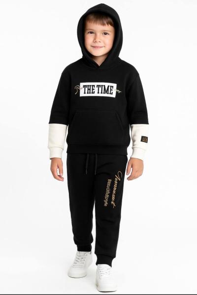 3 IP ŞARDONLU THE TİME KAPŞONLU TAKIM  Siyah