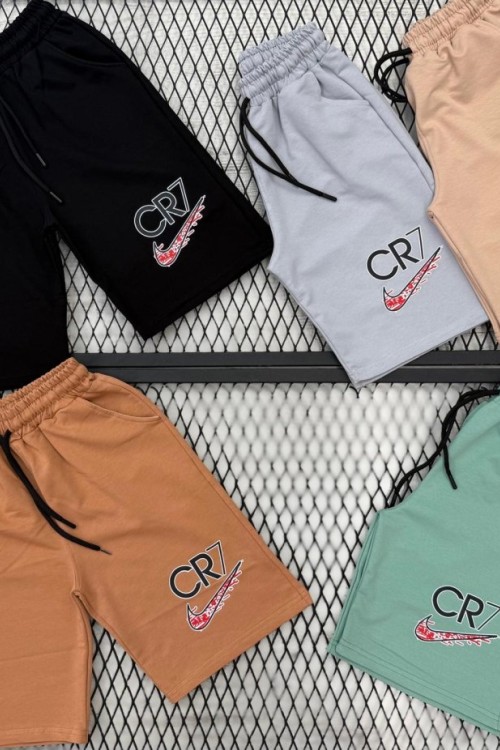 CR7 YAZILI TEK ŞORT  Gri