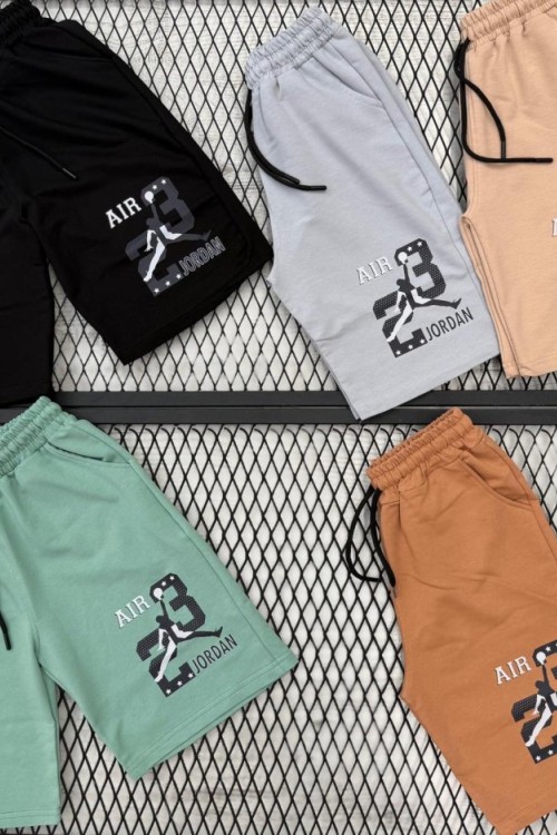 AİR 23 YAZILI TEK ŞORT  Gri