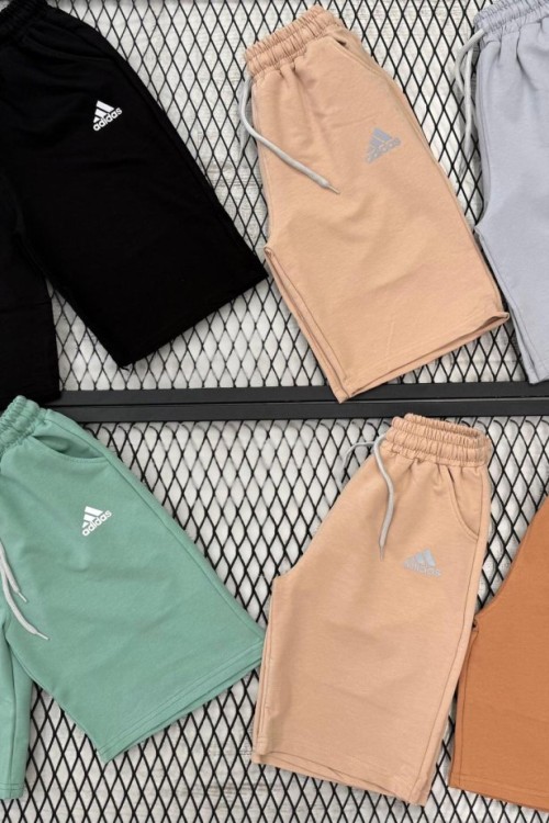 ADİDAS İŞARETLİ TEK ŞORT  Kahverengi