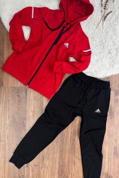 ADİDAS DALGIÇ KUMAŞ İKİLİ UNİSEX TAKIM Kırmızı