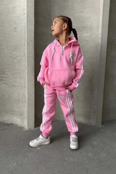 AD 3 İP ŞARDONLU GARSON BOY EŞOFMAN TAKIMI Pembe