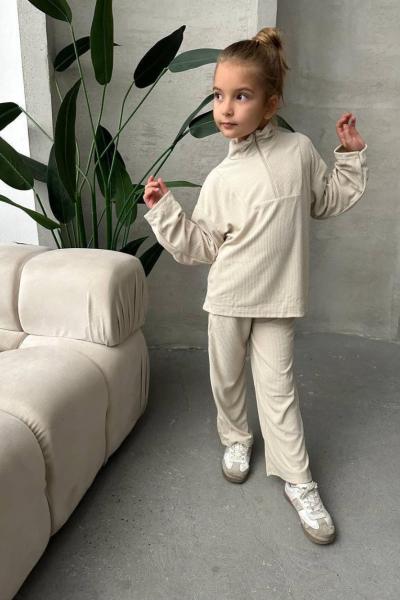 FİTİLLİ HAVLU KUMAŞ EŞOFMAN TAKIMI Bej