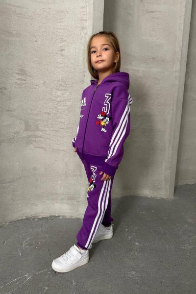 AD MİNNİE FERMUARLI KIZ TAKIM Mor