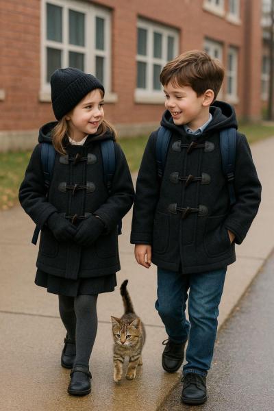 UNİSEX 3 DÜĞMELİ KAŞE KABAN  Siyah