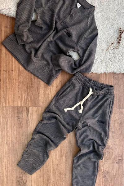 ZAR4 ÇAKIL TAŞI EŞOFMAN TAKIMI  Füme