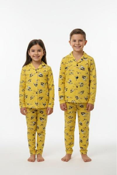 TWEETY SÜET PİJAMA TAKIMI  Sarı