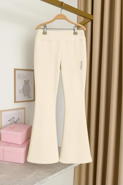 OYSHO KUMAŞ KIZ TAYT Krem