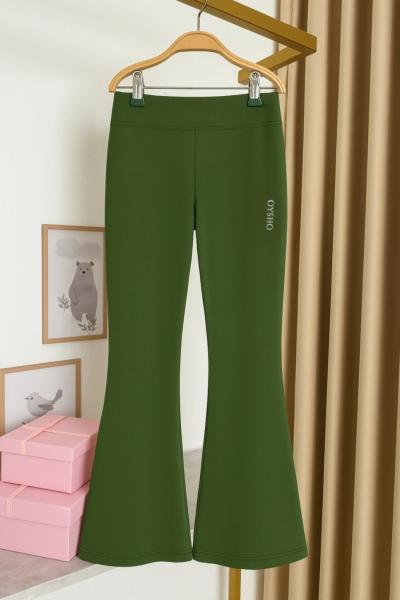 OYSHO KUMAŞ KIZ TAYT Yeşil