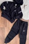 BEBE İKİLİ NK İKİ İP ŞARDONLU YARIM FERMUARLI ERKEK TARZ TAKIM Siyah