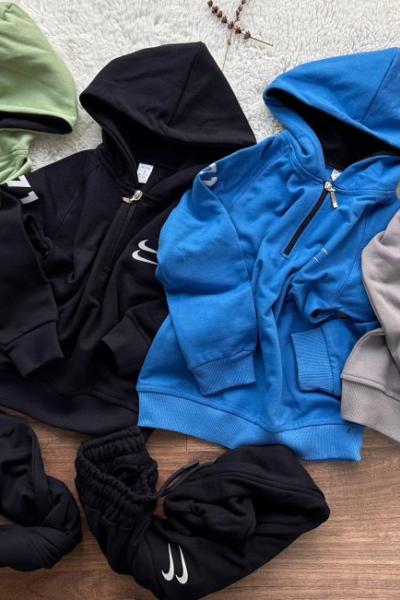 BEBE İKİLİ NK İKİ İP ŞARDONLU YARIM FERMUARLI ERKEK TARZ TAKIM Koyu Mavi