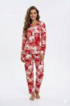 KAR TANELİ YILBAŞINA ÖZEL ANNE PİJAMA TAKIMI Kırmızı