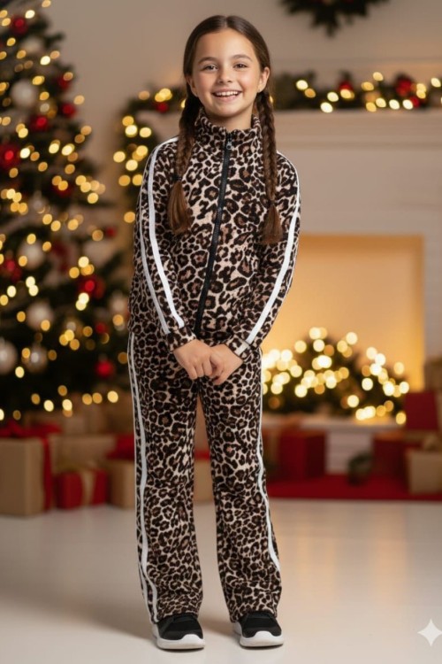 LEOPAR OTTOMAN KUMAŞ KIZ TARZ TAKIM Leopar