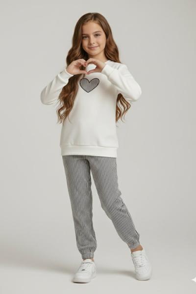 YENİ KALPLİ SU YOLU KIZ TAKIM Siyah