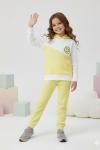 GÜLÜCÜK DETAYLI SU YOLU UNİSEX TARZ TAKIM Sarı