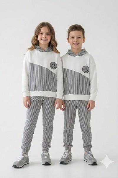 GÜLÜCÜK DETAYLI SU YOLU UNİSEX TARZ TAKIM Siyah