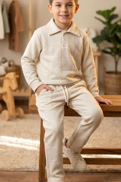BAYRAMLIK İKİ DÜĞMELİ KAPİTONELİ ERKEK TAKIM Bej