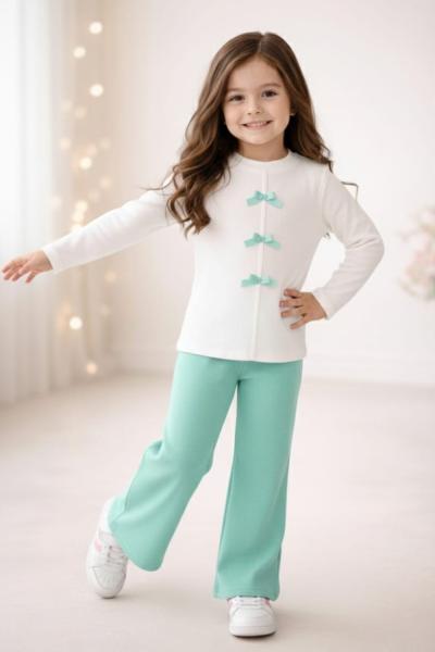 ÖNÜ MİNİK FİYONKLU ALT RENKLİ UYGUN  FİTİLLİ TAKIM Su Yeşili