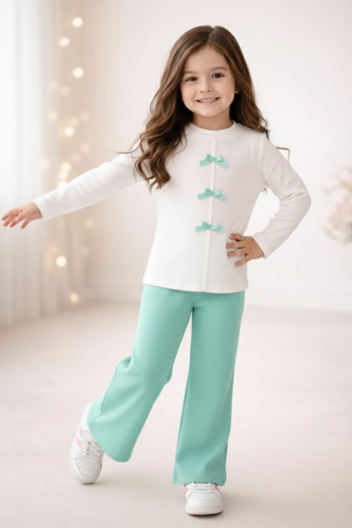 ÖNÜ MİNİK FİYONKLU ALT RENKLİ UYGUN  FİTİLLİ TAKIM Su Yeşili