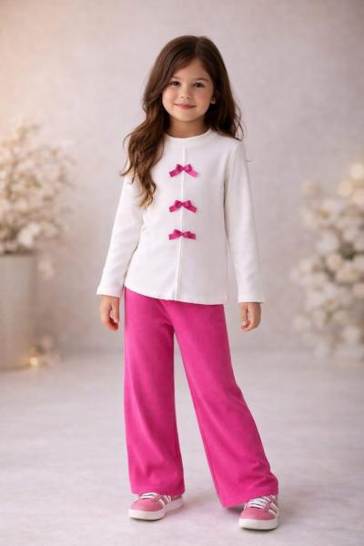 ÖNÜ MİNİK FİYONKLU ALT RENKLİ UYGUN  FİTİLLİ TAKIM Fuşya