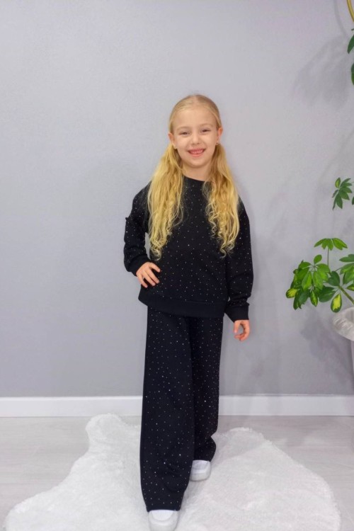 BAYRAMLIK HER YERİ MİNİK TAŞLI İSPANYOL TAKIM  Siyah