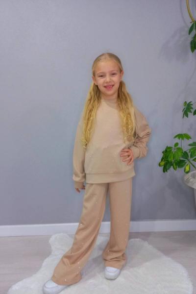 BAYRAMLIK HER YERİ MİNİK TAŞLI İSPANYOL TAKIM  Bej