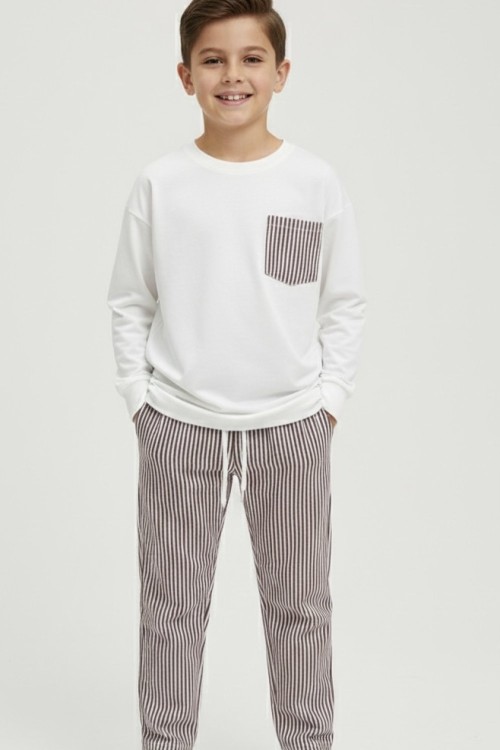 ÜST İKİ İP ALT SU YOLU PAÇA LASTİKLİ TARZ ERKEK TAKIM Bordo