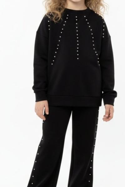 BAYRAMLIK ÜSTÜ İNCİLİ ALT YANLARI İNCİLİ İSPANYOL TAKIM  Siyah