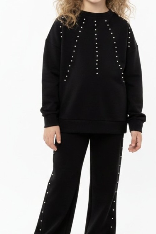 BAYRAMLIK ÜSTÜ İNCİLİ ALT YANLARI İNCİLİ İSPANYOL TAKIM  Siyah