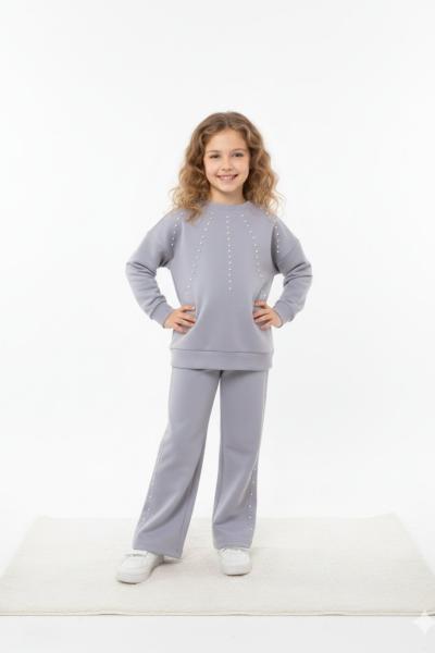 BAYRAMLIK ÜSTÜ İNCİLİ ALT YANLARI İNCİLİ İSPANYOL TAKIM  Gri