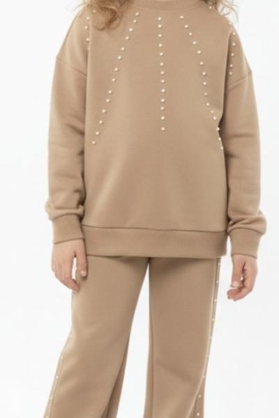 BAYRAMLIK ÜSTÜ İNCİLİ ALT YANLARI İNCİLİ İSPANYOL TAKIM  Bej