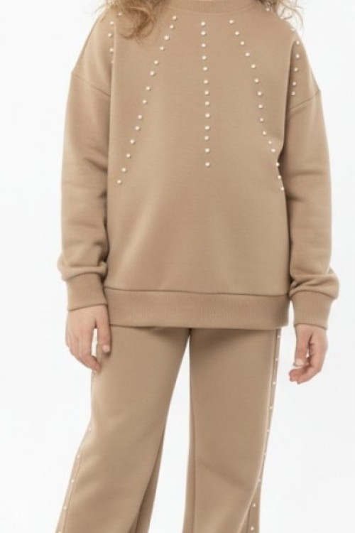 BAYRAMLIK ÜSTÜ İNCİLİ ALT YANLARI İNCİLİ İSPANYOL TAKIM  Bej