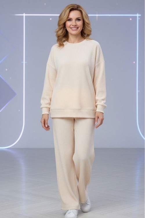 ANNE FİTİLLİ KADİFE RAHAT  TAKIM  Bej