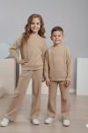 ÇOCUK FİTİLLİ KADİFE RAHAT TAKIM Kahverengi Bej