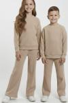 ÇOCUK FİTİLLİ KADİFE RAHAT TAKIM Kahverengi Bej