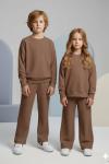 ÇOCUK FİTİLLİ KADİFE RAHAT TAKIM Kahverengi