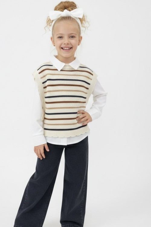 BAYRAMLIK 3 LÜ SÜVETERİ ÇİZGİLİ TRİKO KOT TAKIM Siyah