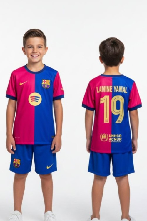 BARSELONA ŞORTLU YAZLIK FORMA TAKIM  Mavi