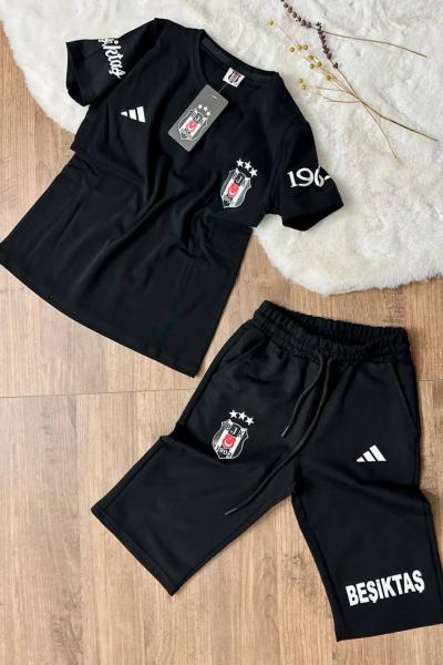 B TARAFTAR KISAKOL YAZLIK KAPRİ TAKIM Siyah