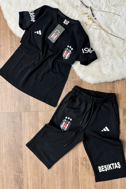 B TARAFTAR KISAKOL YAZLIK KAPRİ TAKIM Siyah