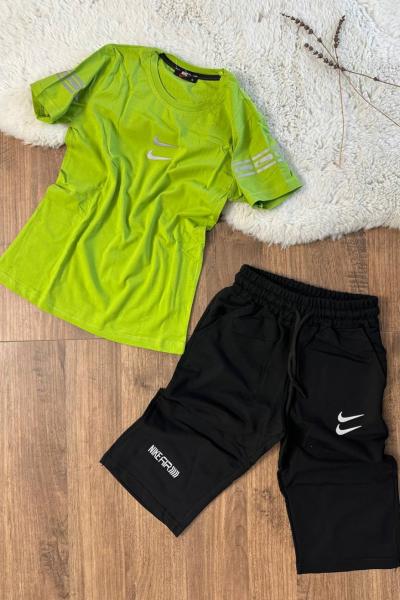 ORTASI İKİLİ NİKE KOLLARI BASKILI KAPRİSİ NİKE AİR BASKILI TAKIM Yeşil