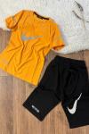 ORTASI BÜYÜK NİKE ALTI BÜYÜK NİKE KAPRİ TAKIM  Turuncu